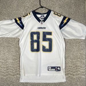 Chargers Jersey Antonio Gates Authentic Reebok Jersey Size Medium White SD LA